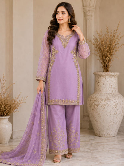 Embroidered 3-Piece Kurta Set