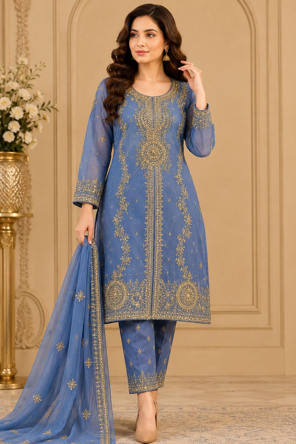Handmade tissue 3-Piece Suit