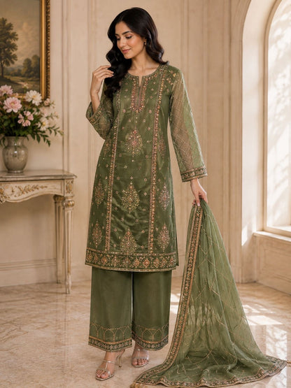 Shfoon Royal Elegant Embroidered 3-piece Suit