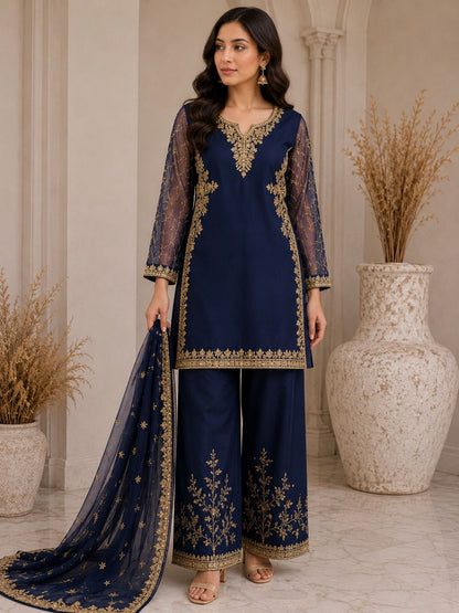 Embroidered 3-Piece Kurta Set