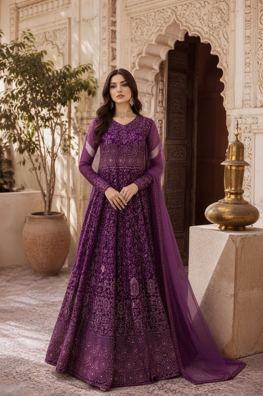 Embroidered Net Maxi – Premium Festive Collection