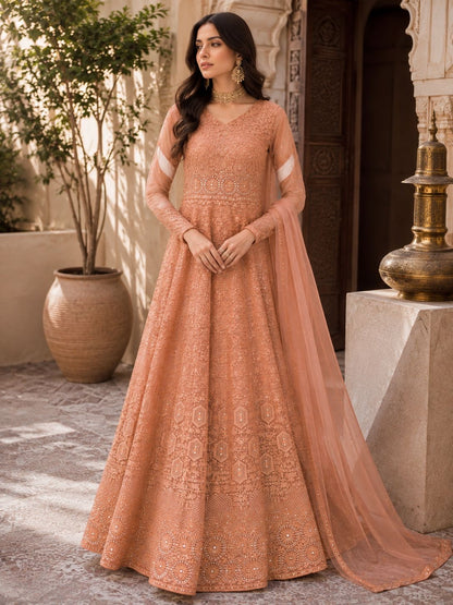 Embroidered Net Maxi – Premium Festive Collection