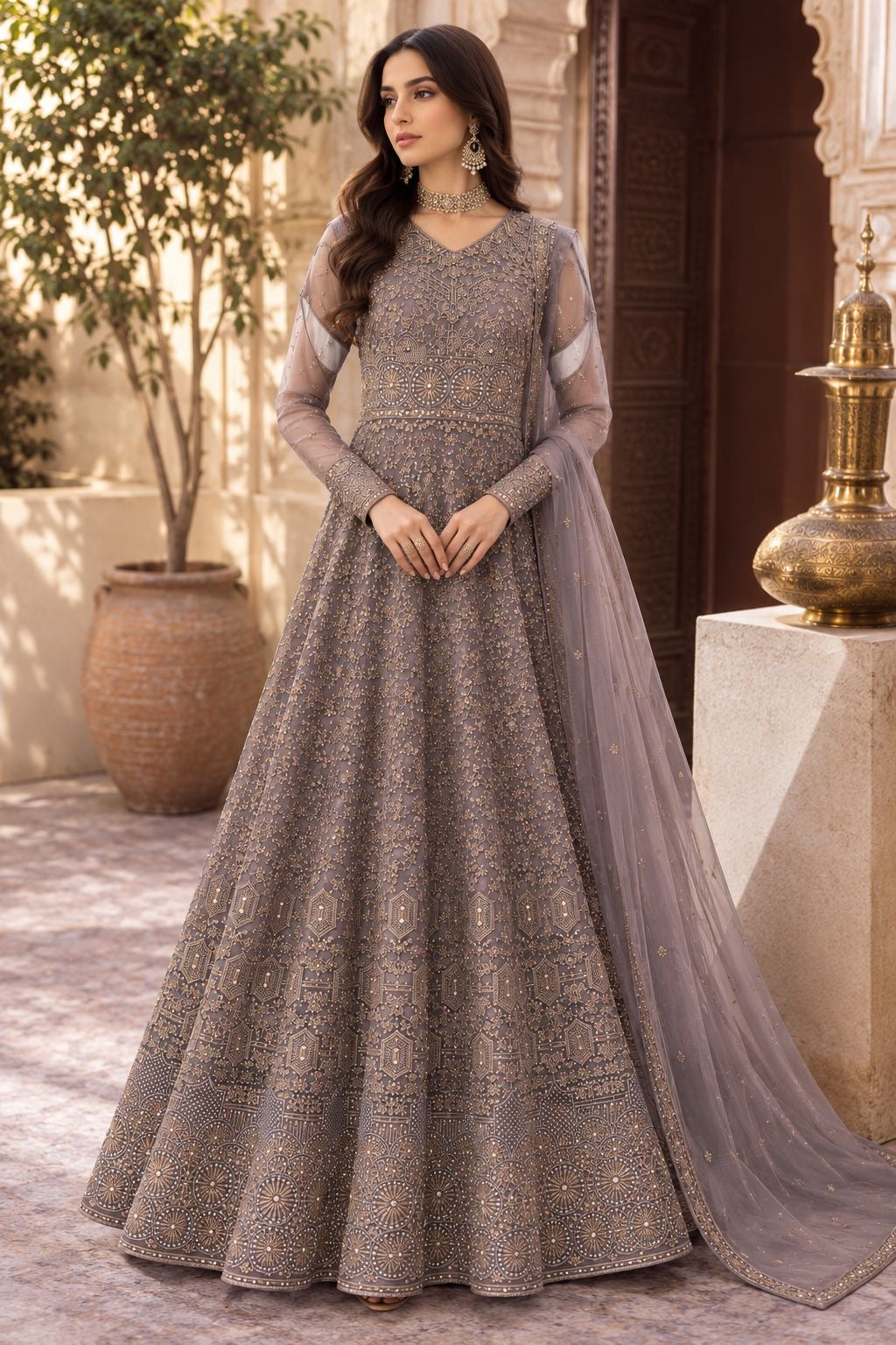 Embroidered Net Maxi – Premium Festive Collection