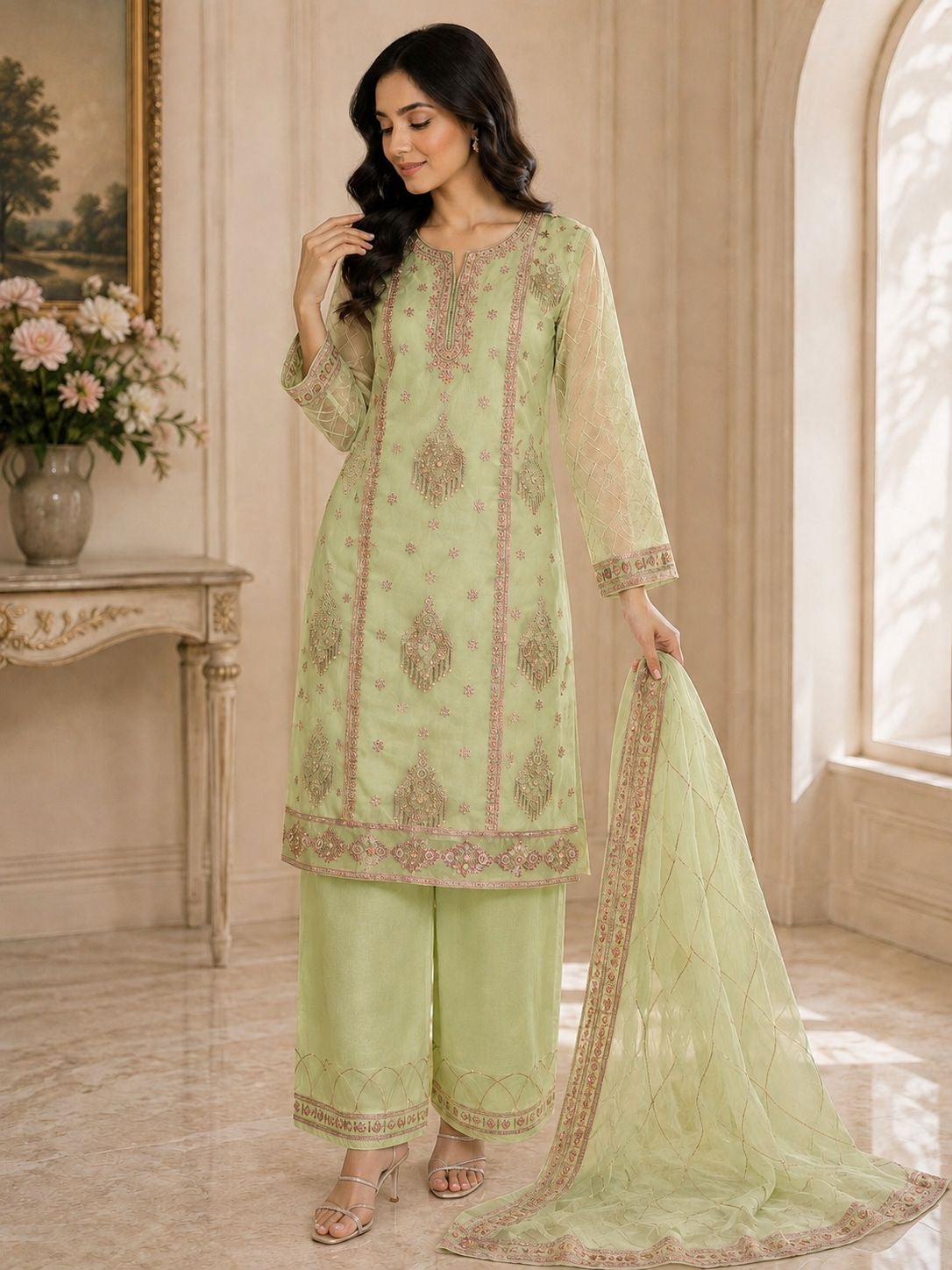 Shfoon Royal Elegant Embroidered 3-piece Suit