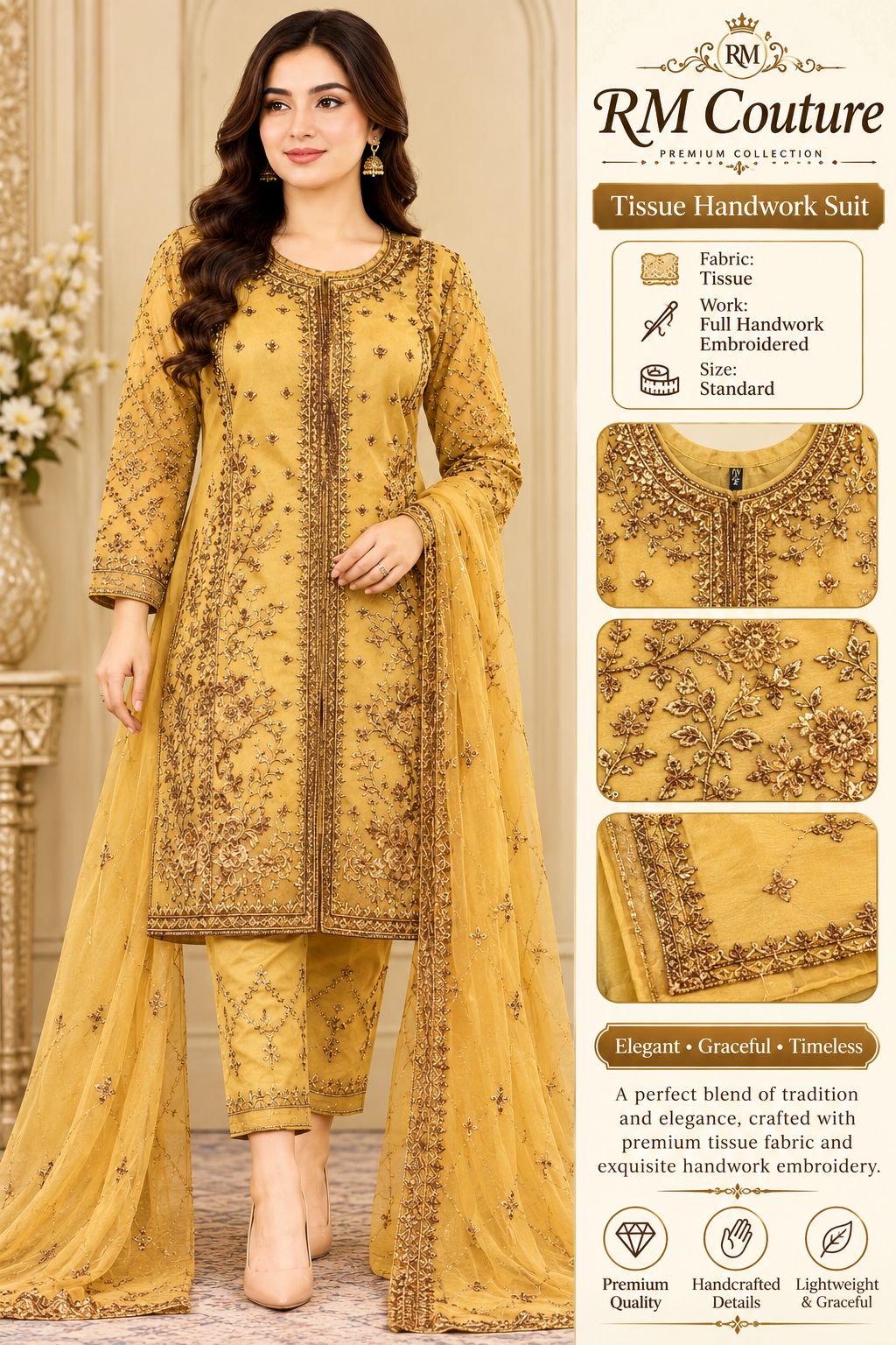Hand-Embroidered (3-Piece Set)